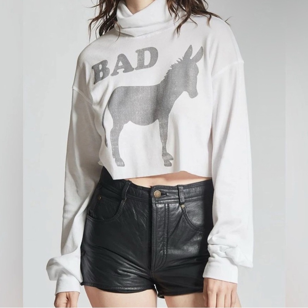 Bad Donkey Unisex Hoodie L White Funny Graphic Odd People Collection
